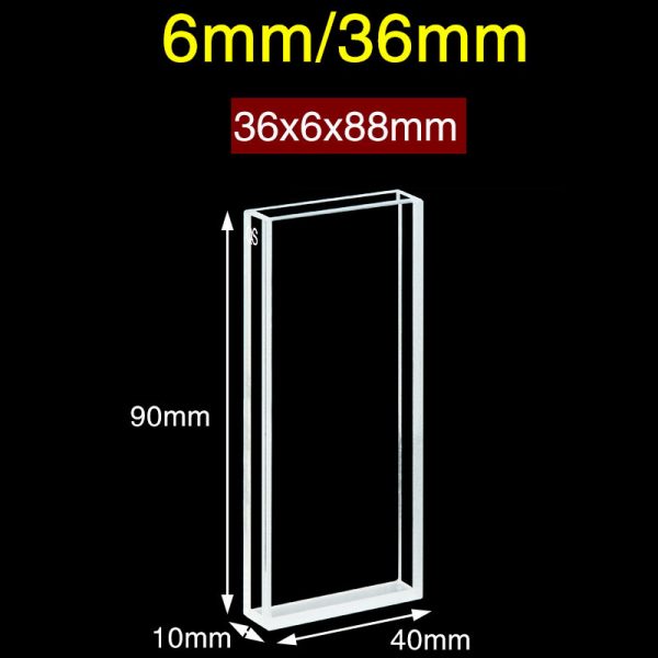 C364CR 36 6mm Quartz Fluorescence Cuvette 15ml Four Way Light PTFE Cap 1pc ea