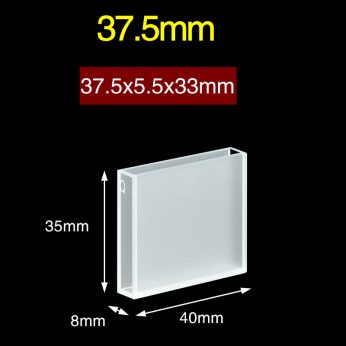 Quartz 37.5mm Quartz Two-Way Cuvette, 5.4ml, Sintered 83, Two-way Light, PTFE Cap, 1pc/ea, C37.52CR