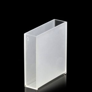Quartz 40mm Standard Cuvette, 14ml, Sintered 80, Two-way Light, PTFE Cap, C402CA