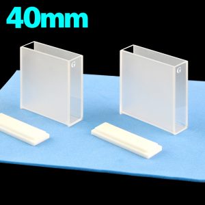 Glass 40mm Glass Cuvette, 14ml, Sintered 80, Two-way Light, PTFE Cap, Pack of Two, C402CA6