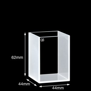 Quartz 40mm Standard Cuvette, 96ml, Sintered 83, Two-way Light, No Cover, 1pc/ea, C402CR10