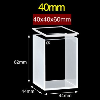 Quartz 40mm Cuvette With Cover
 Made Of Quartz, 76.8ml, Sintered 83, Two-way Light, Quartz Cover, 1pc/ea, C402CR12