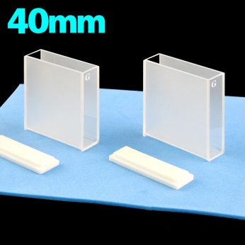 Glass 40mm Glass Cuvette, 14ml, Sintered 83, Two-way Light, PTFE Cap, Pack of Two, C402CR3