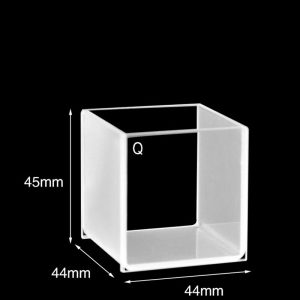 Quartz 40mm Standard Cuvette, 64ml, Sintered 83, Two-way Light, No Cover, 1pc/ea, C402CR9