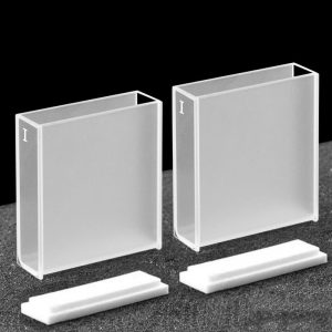 Quartz 40mm Infrared Cuvette, 14ml, Standard 80, Two-way Light, PTFE Cap, Pack of Two, C402CS7