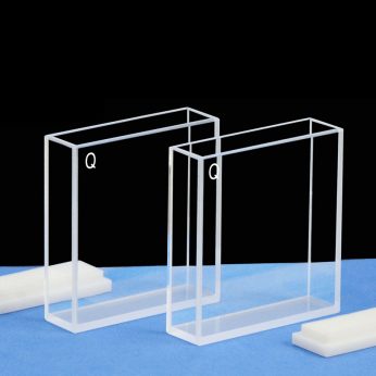 Quartz 40mm Fluorescence Cuvette, 15ml, Sintered 80, Four-Way Light, PTFE Cap, Pack of Two, C404CA1