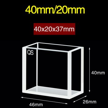 Quartz 40/20mm Quartz Fluorescence Cuvette, 23.6ml, Sintered 83, Four-Way Light, PTFE Cap, 1pc/ea, C404CR