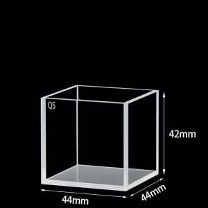 Quartz 40mm Standard Cuvette, 64ml, Sintered 83, Four-Way Light, No Cover, 1pc/ea, C404CR3