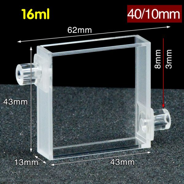 C404WS 40 10mm Fluorescence Flow Cell 16ml Four Way Light PTFE Cap 1pc ea
