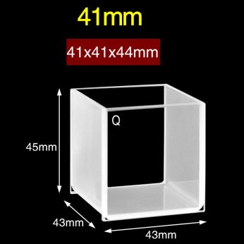 Quartz 41mm Quartz Two-Way Cuvette, 59ml, Sintered 83, Two-way Light, PTFE Cap, 1pc/ea, C412CR
