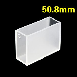Quartz 50.8mm Glass Material Cuvette, 30ml, Standard 80, Two-way Light, Open-Top, 1pc/ea, C50.82CS2