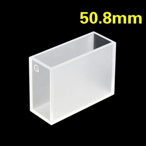 C50.82CS2 50.8mm Glass Material Cuvette 30ml Two way Light PTFE Cap 1pc ea