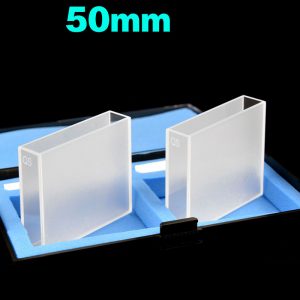 Quartz 50mm Standard Cuvette, 17.5ml, Molded 83, Two-way Light, PTFE Cap, Pack of Two, C502CE2