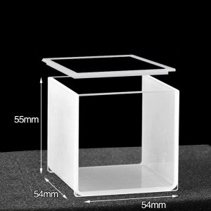 Quartz 50mm Standard Cuvette With Lid, 125ml, Sintered 83, Two-way Light, Quartz Cover, 1pc/ea, C502CE9