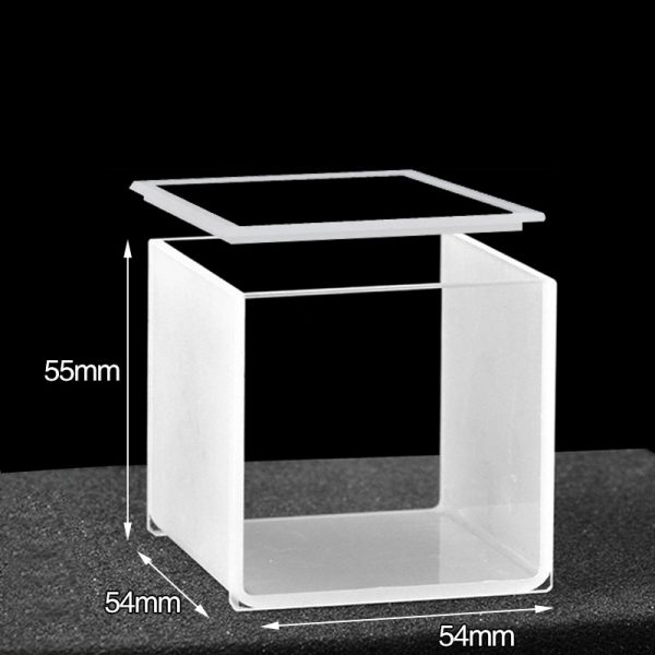 C502CE9 50mm Standard Cuvette With Lid 125ml Two way Light Quartz Cover 1pc ea