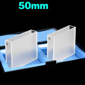Quartz 50mm Standard Cuvette, 17.5ml, Sintered 83, Two-way Light, PTFE Cap, Pack of Two, C502CR