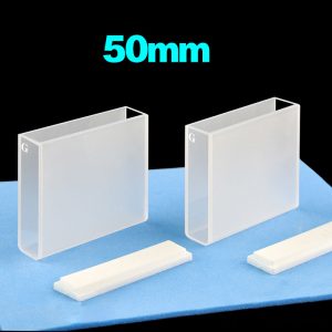 Glass 50mm Glass Cuvette, 17.5ml, Sintered 83, Two-way Light, PTFE Cap, Pack of Two, C502CR1