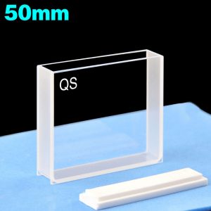 Quartz 10mm Path / 50mm Body Large Surface Cuvette, 17.5ml, Sintered 83, Two-way Light, PTFE Cap, 1pc/ea, C502CR4