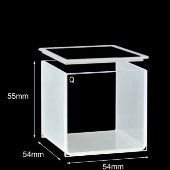 Quartz 50mm Standard Cuvette With Lid, 125ml, Sintered 83, Two-way Light, Quartz Cover, 1pc/ea, C502CR8