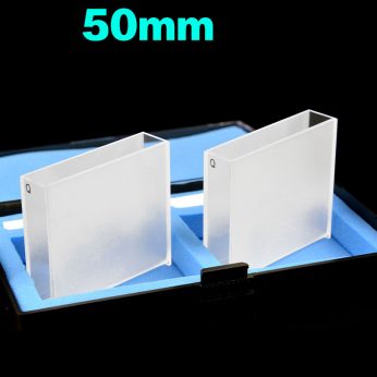 Quartz 50mm Standard Cuvette, 17.5ml, Standard 80, Two-way Light, PTFE Cap, Pack of Two, C502CS2