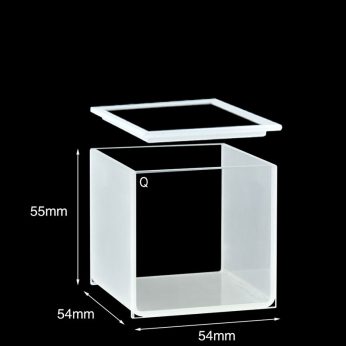 Quartz 50mm Standard Cuvette With Lid, 125ml, Standard 80, Two-way Light, Quartz Cover, 1pc/ea, C502CS8
