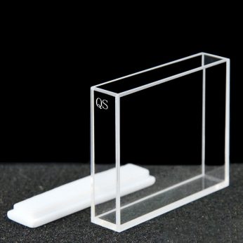 Quartz 50mm Fluorescence Cuvette, 17.5ml, Molded 83, Four-Way Light, PTFE Cap, 1pc/ea, C504CE