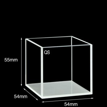 Quartz 50mm Standard  Cuvette, 125ml, Sintered 83, Four-Way Light, Quartz Cover, 1pc/ea, C504CR1