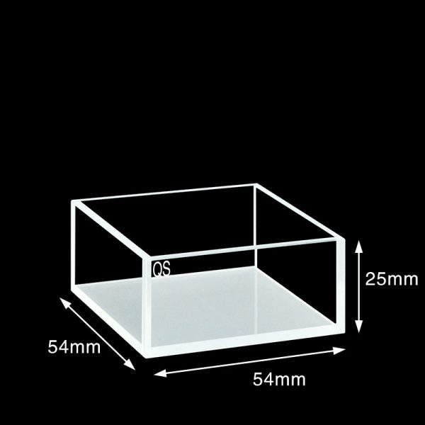 C504CR2 50mm Standard Cuvette 50ml Four Way Light Quartz Cover 1pc ea