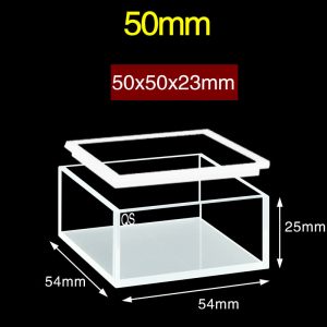 Quartz 50mm Cuvette With Cover Made Of
Quartz For Fluorescence, 46ml, Sintered 83, Four-Way Light, Quartz Cover, 1pc/ea, C504CR3