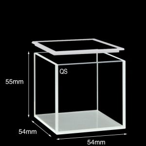 Quartz 50mm Standard Cuvette With Lid, 125ml, Sintered 83, Four-Way Light, Quartz Cover, 1pc/ea, C504CR4