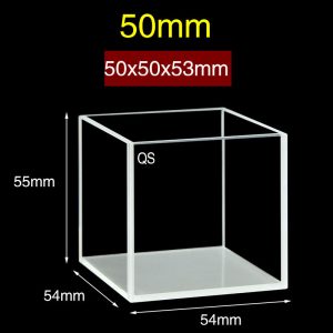 Quartz 50mm Fluorescence Cuvette, 125ml, Standard 80, Four-Way Light, 1pc/ea, C504CS