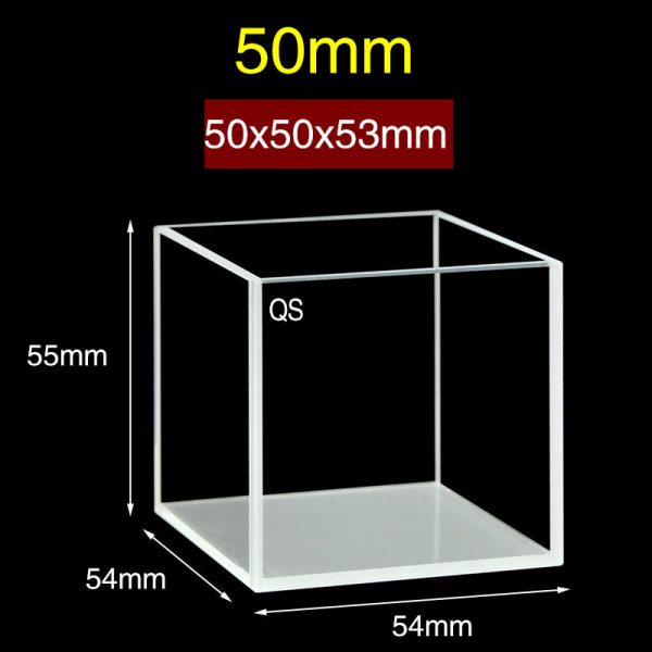 C504CS 50mm Fluorescence Cuvette 125ml Four Way Light Quartz Cover 1pc ea
