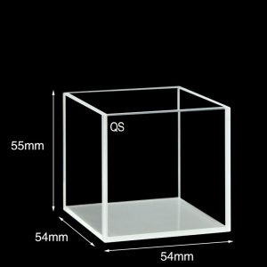 Quartz 50mm Standard Cuvette, 125ml, Sintered 83, Four-Way Light, No Cover, 1pc/ea, C504CS1