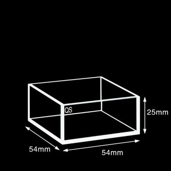 Quartz 50mm Standard  Cuvette, 50ml, Sintered 83, Five-Way Light, Quartz Cover, 1pc/ea, C505CR5