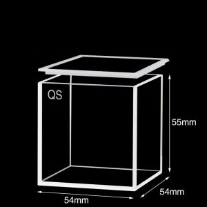 Quartz 50mm Standard Cuvette With Lid, 125ml, Sintered 83, Five-Way Light, Quartz Cover, 1pc/ea, C505CR6