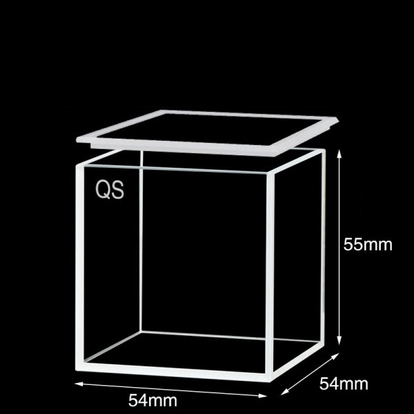 C505CR6 50mm Standard Cuvette With Lid 125ml Five Way Light Quartz Cover 1pc ea