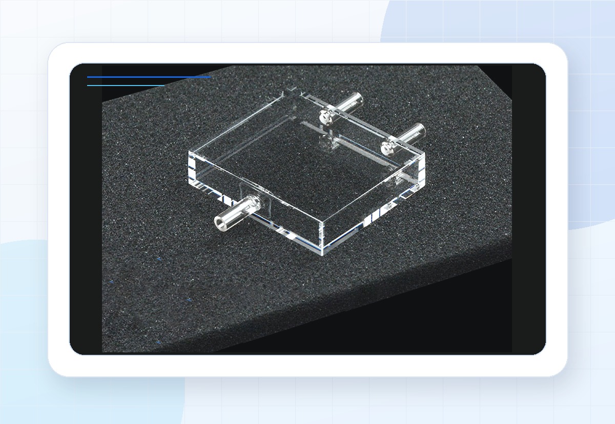 Real custom flow cell shipped from our China factory — packed in lint-free foam with double-walled corrugated outer carton
