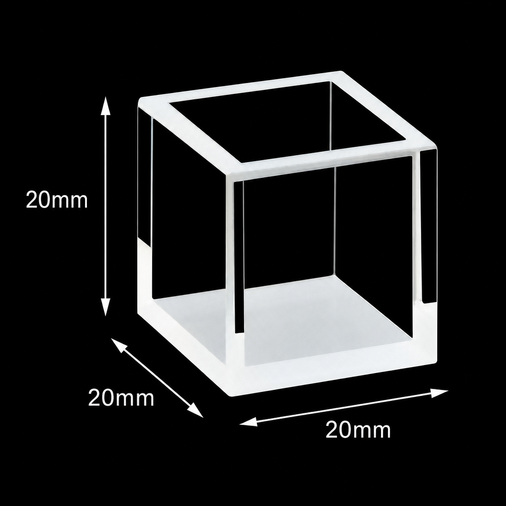 Square quartz sample cell, 16 mm path length