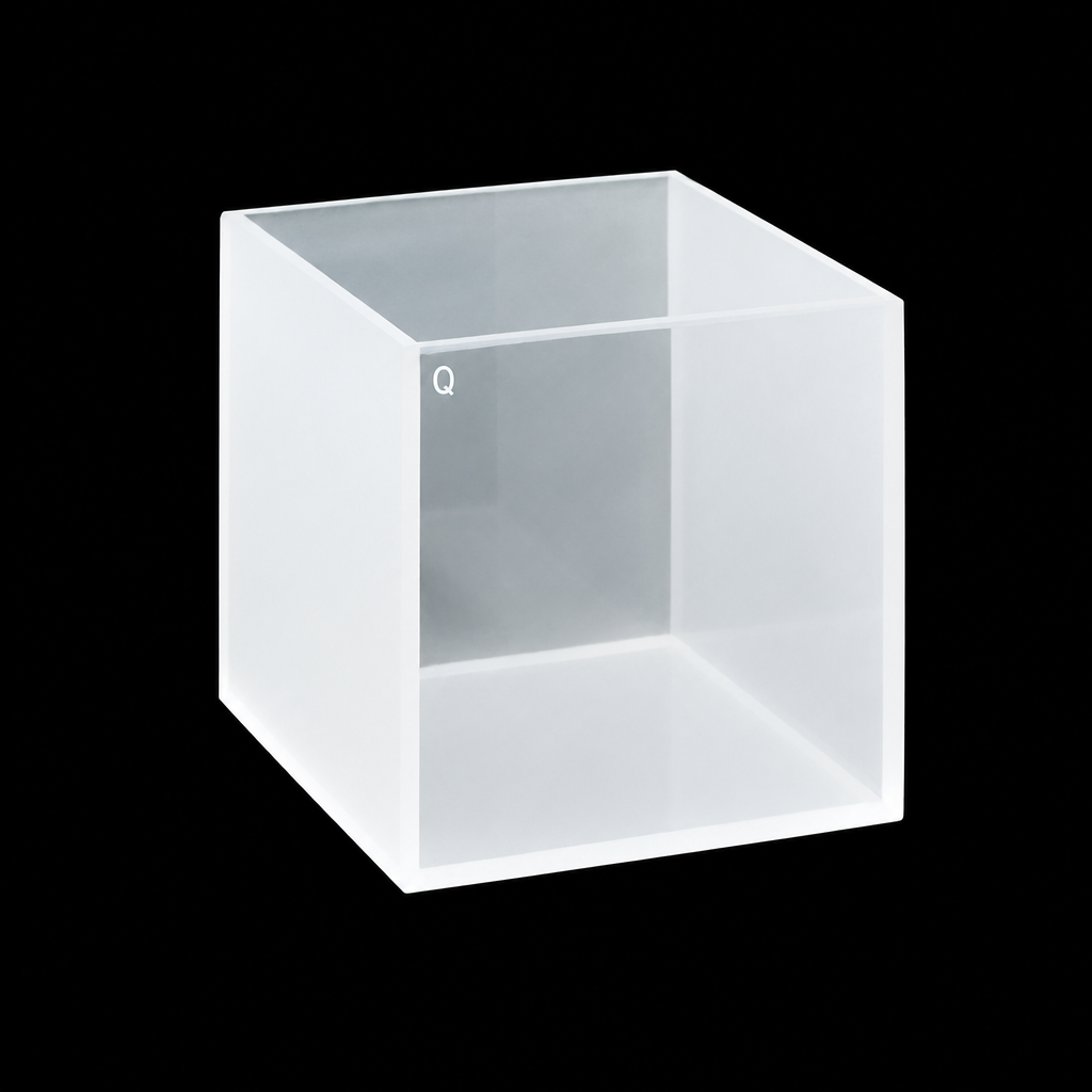 (MQQHC002) Quartz Square Reaction Cell, 420 mL, 80 × 80 × 80 mm, 1 Piece