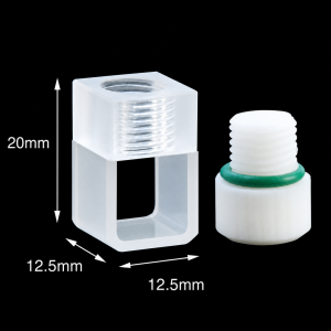 (MQQSC054) Quartz Screw-Top Cuvette, 10 mm Path, 30 mm Height with Cap, 1.2 mL