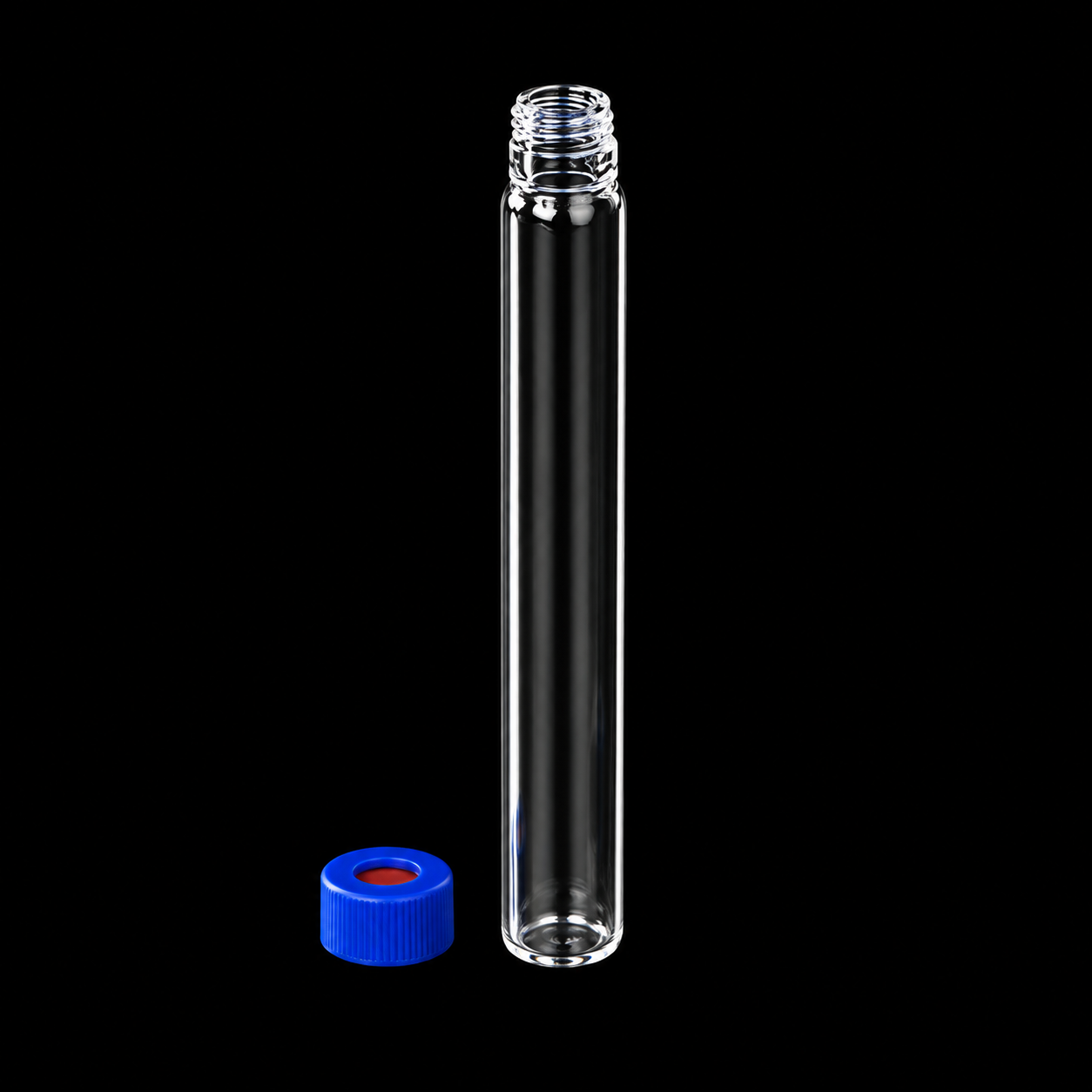 (MQSV-5-12X85-V) Quartz Screw Sample Vial, Volume: 5 mL, Size: 12 x 85 mm