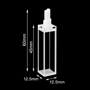 (MQQFC142) Quartz Flow Cell, 10 mm path, 3.5 mL nominal capacity, Upright Threaded-Tube Layout