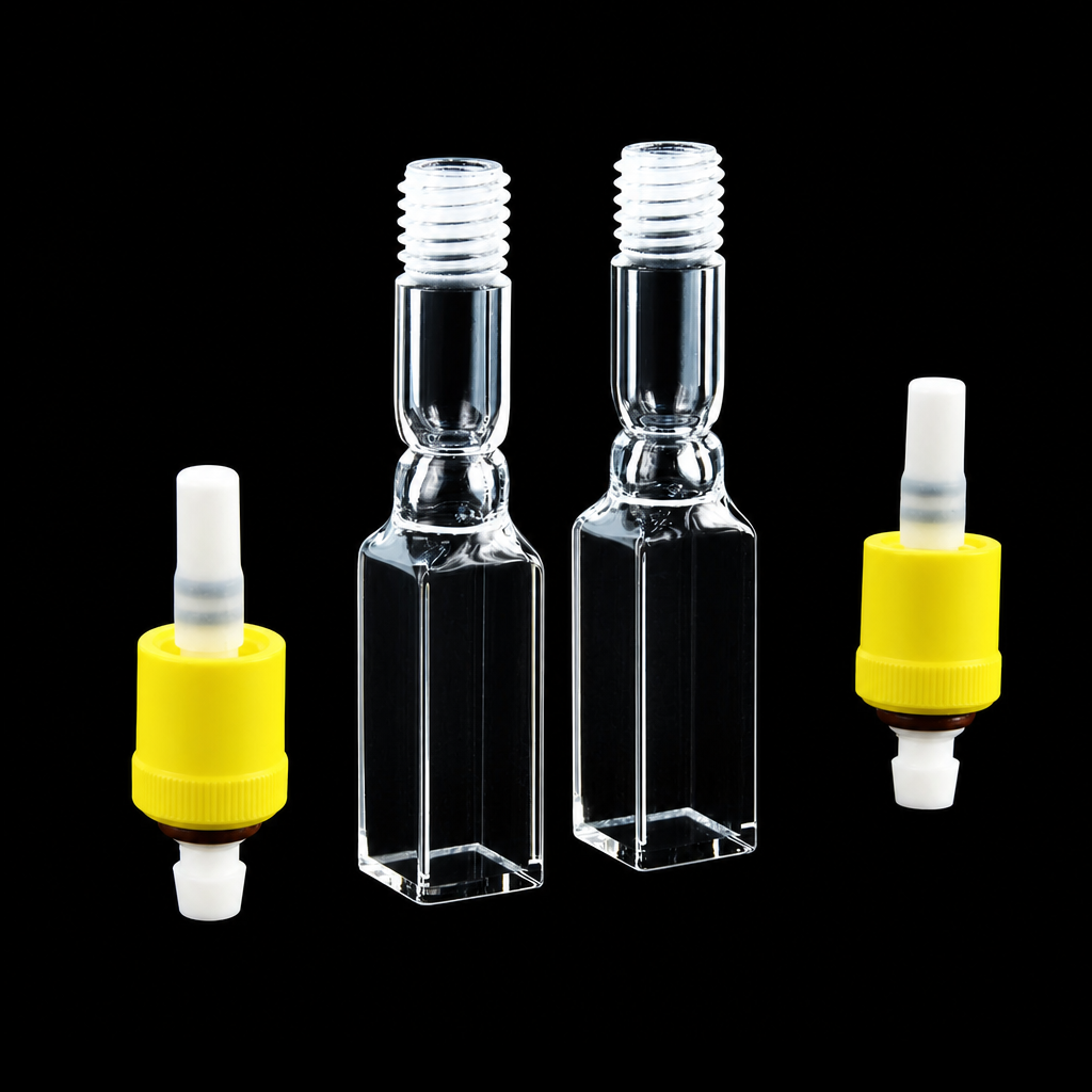 (MQQFL057) Quartz Fluorescence Cuvette, 10 mm Path Length, 10 mm, Four-Way Light, Pack of 2