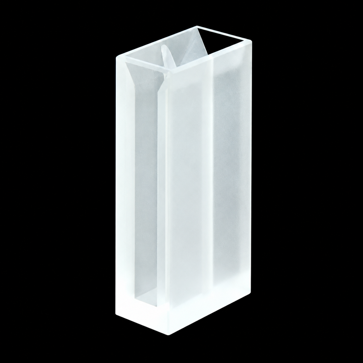 (MQQMC039) Quartz Micro Cuvette, 20 mm Path, 5 mm Centered Slit, 45 mm Height, 12.5 × 22.5 mm Base