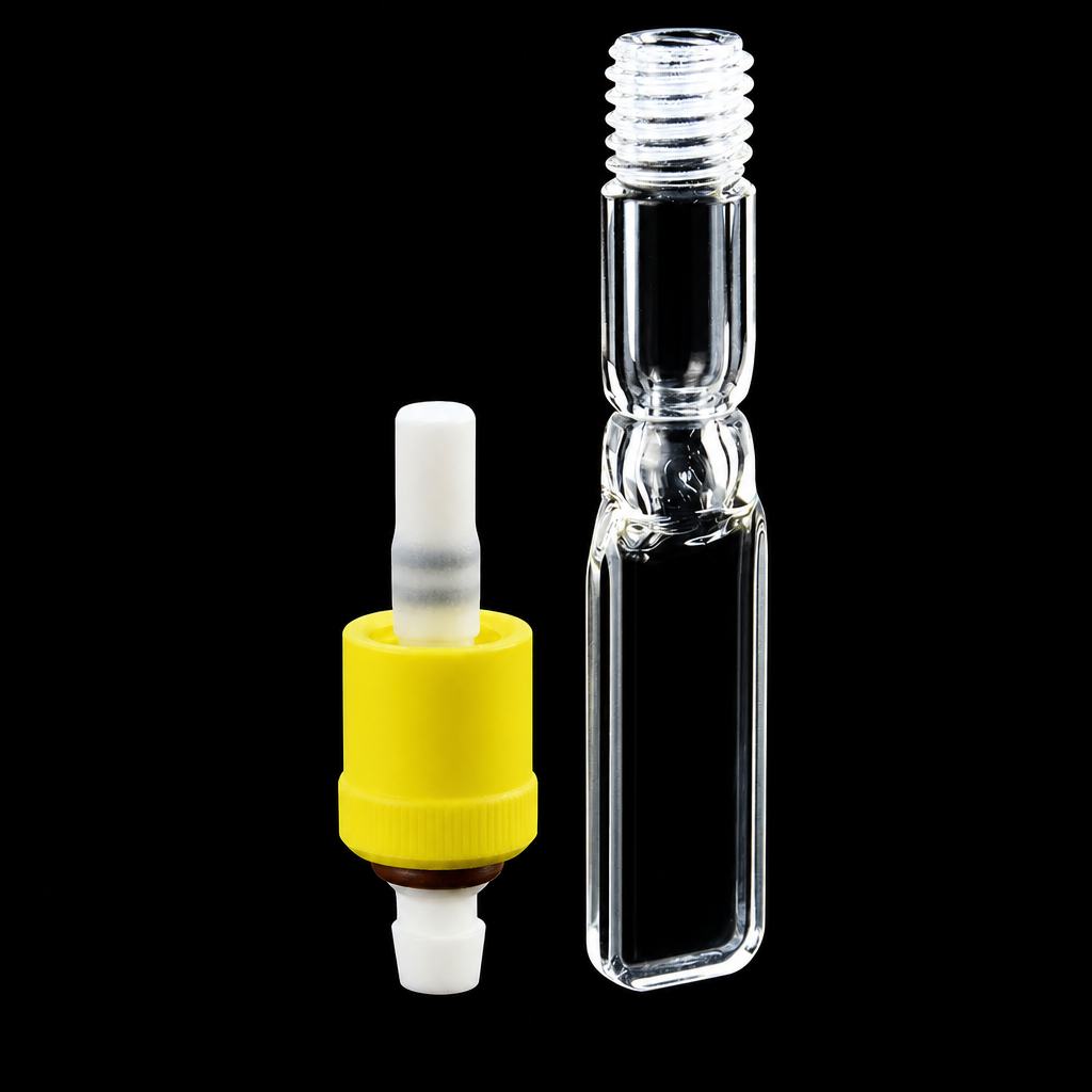 (MQQFL054) Quartz Cuvette Sample Cell, Path Length: 1 mm, Four-Side Light-Transmitting Design, Optical-Cement-Bonded Integrated Construction, 1 Piece