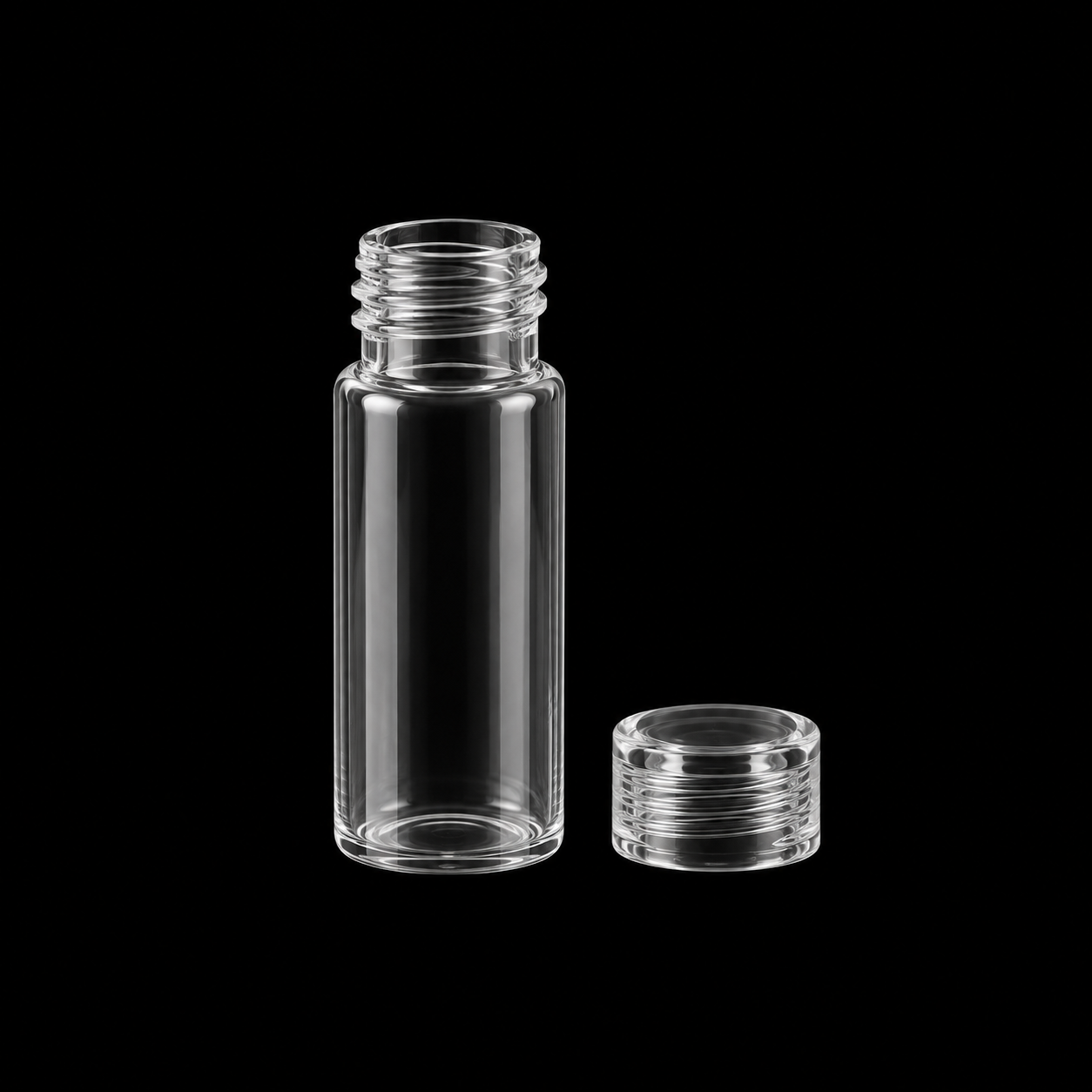 (MQSV-5-QCV) Quartz Screw Sample Vial with Quartz Cap, Volume: 5 mL, Size: 18 x 40 mm