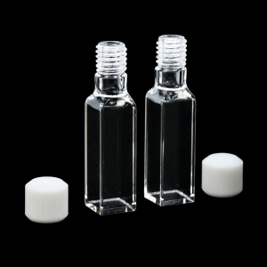 (MQQSC045) Quartz Screw-Top Cuvette, 10 mm path, Square-Base Version, Pack of 2