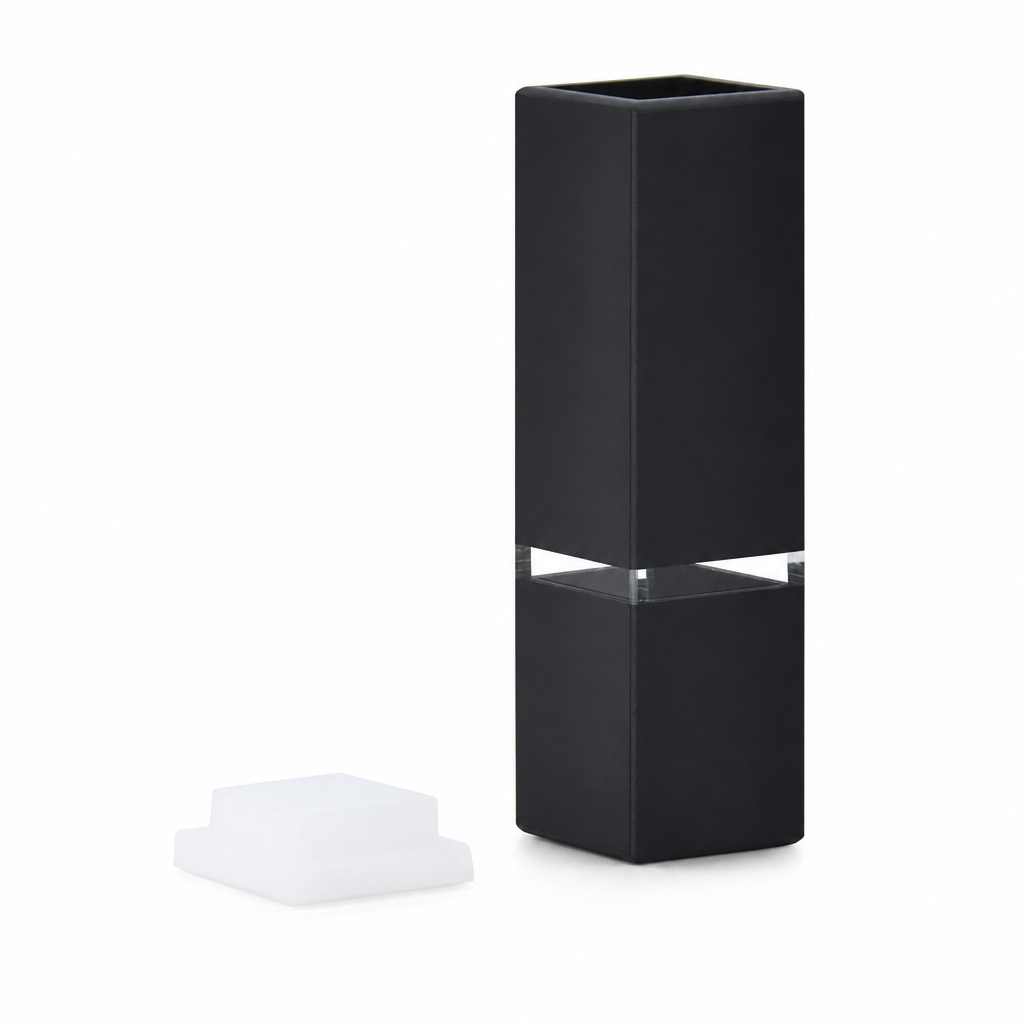 (MQQMC046) Black Quartz Ultra-Micro Cuvette, 10 mm Path, 16 mm Center Height, 10 × 10 × 2 mm Window, Four-Way Light