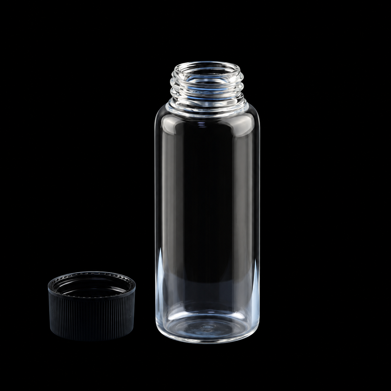 (MQM381) Quartz Screw Sample Vial, Volume: 50 mL, Size: 34 x 86 mm