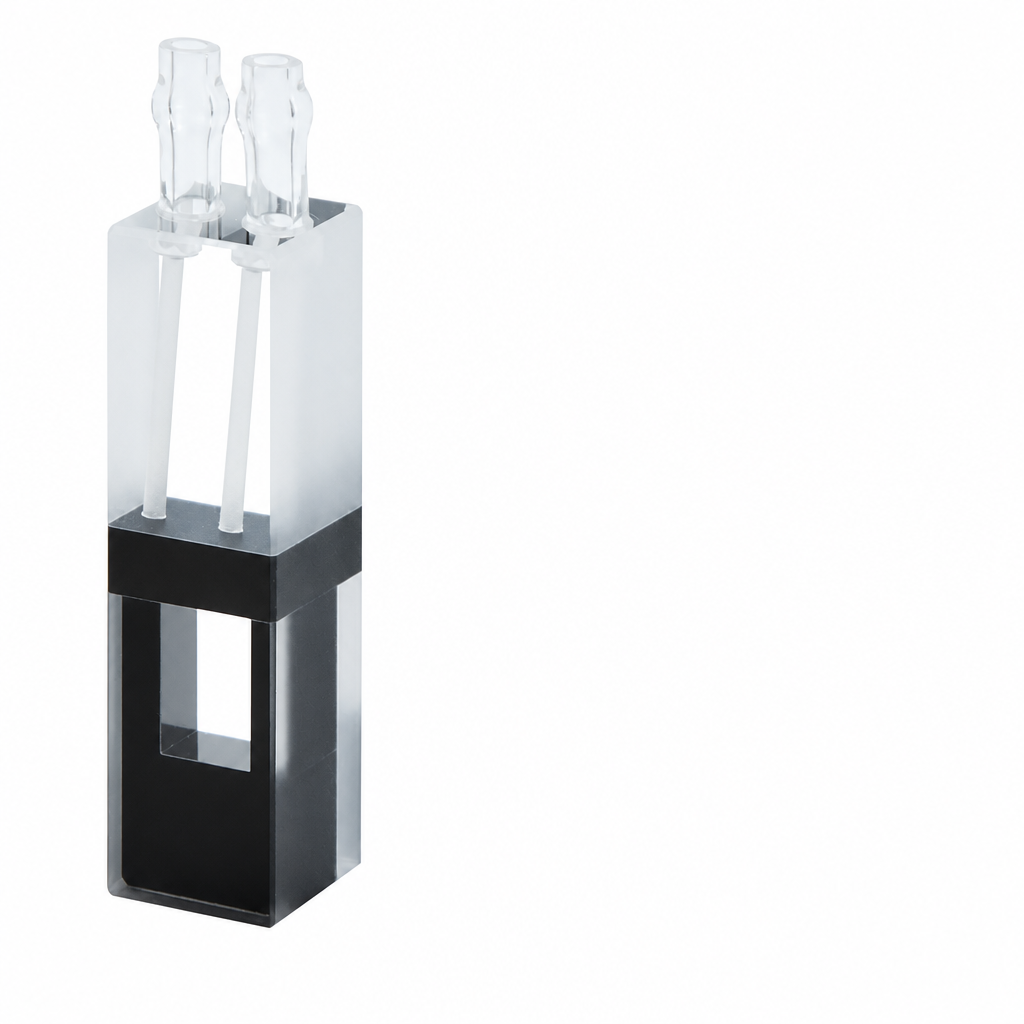 (MQQFC086) Quartz Micro Flow Cell, Window Dimensions: 6.5 × 10 mm, Two-Side Light-Transmitting Design